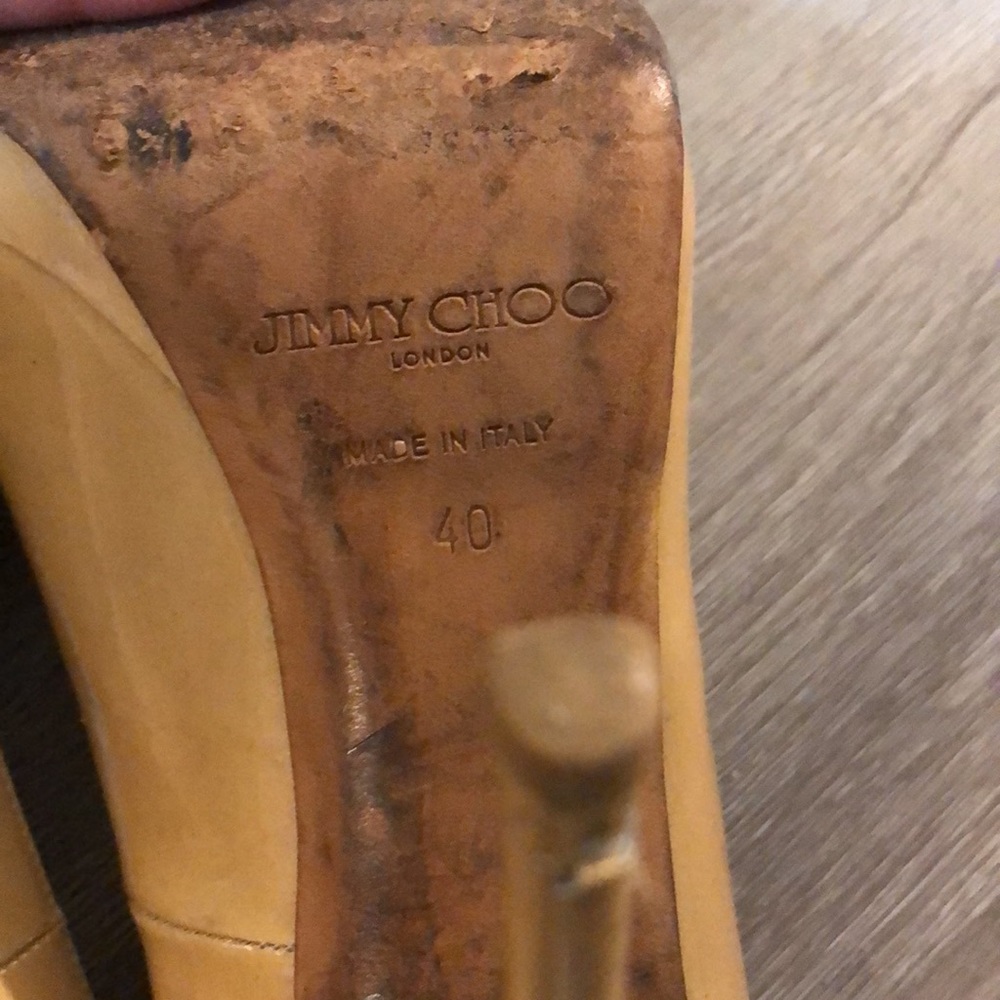 Jimmy Choo Peep Toe Patent Leather Heels Size 40 - Picture 7 of 16